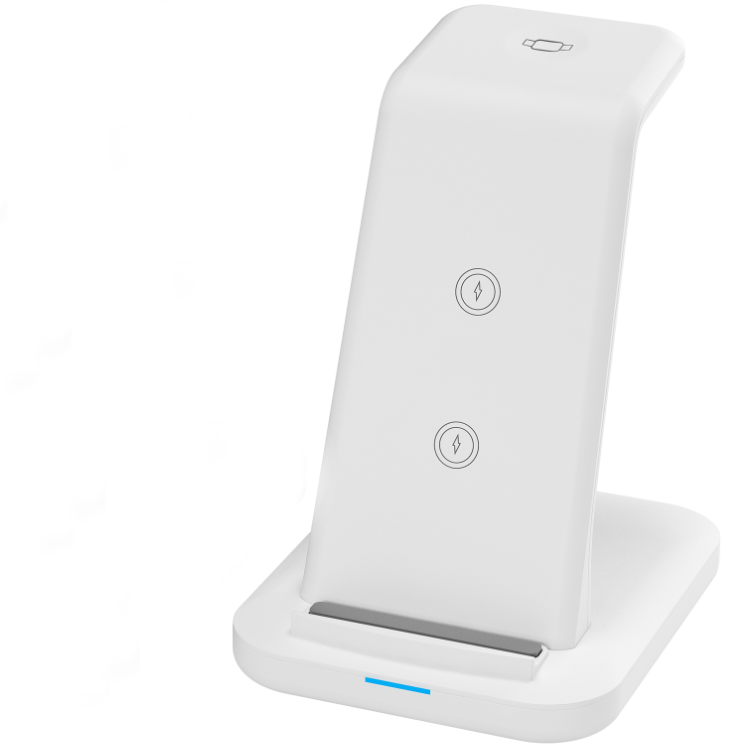 WEILAI WL-188 3IN1 MULTIFUNCTIONAL WIRELESS CHARGING STAND THIN WHITE